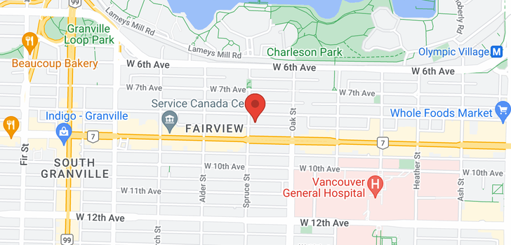 map of 112 1082 W 8TH AVENUE